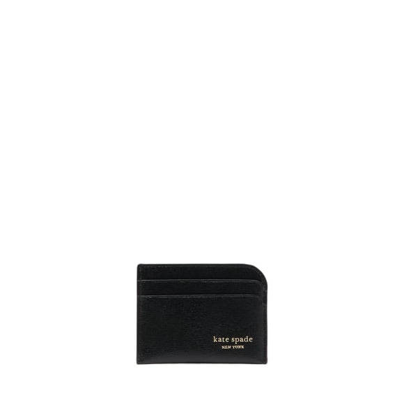 Portatarjetas Kate Spade New York Devin negro de cuero Saffiano