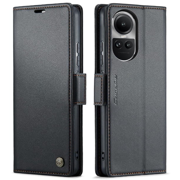 CaseMe tipo cartera OPPO Reno 10 Pro 5G con cierre magnético, RFID, tarjetero, soporte, carga inalámbrica