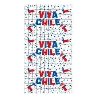 Genérico - Cortina Decorativa 2X1 M Diseño Viva Chile Fiestas Patrias