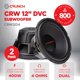 thumbnail image 2 of Subwoofer Crunch 30 cm 800 W RMS Pack de 2 con bobina dual, 2 of 7