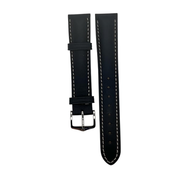 Correa Reloj Hirsch Heavy Calf L Hebilla Plata 18mm