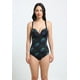 thumbnail image 1 of Enterito De Una Pieza Estampado Negro M, 1 of 3