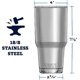 thumbnail image 2 of Vaso térmico YETI Rambler de 887 ml de acero inoxidable con tapa aislante, 2 of 8