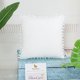 thumbnail image 5 of Funda de Almohada de Terciopelo PiccoCasa con Pompones para Sofá Cama 1PCS Blanco Nieve 20x20 Pulgadas, 5 of 7
