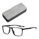 thumbnail image 3 of Gafas De Lectura Deportivas Gafas De Bloqueo De Luz Azul Para Mujeres Hombres Que Viajan Negro Gris 300 °, 3 of 5