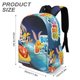 thumbnail image 3 of Constructores de Bugs Bunny-theme Backpack, Campus style schoolbag Bookbag with Adjustable Shoulder Straps And Large Zip Compartment, Unisex Travel Bags.42x30x15cm, 3 of 6