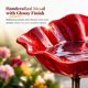 thumbnail image 2 of Estaca jardín flor metal hecha mano baño abejas cuenco agua pájaros resistente intemperie, 2 of 6