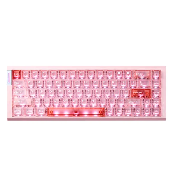 Teclado Gamer Magnético ATK RS6 Air Hall Effect Wired Rosado 65%
