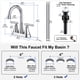 thumbnail image 5 of Grifo de baño Hurran de 4 pulgadas cromado con 2 manijas para lavabo con 3 orificios, 5 of 7