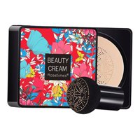 Magideal - Base De Maquillaje Líquida Con Cojín De Aire De Hongo Iluminadora Con Esponja De Maquillaje Para Una Piel Uniforme Blanco