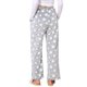 thumbnail image 3 of INSPIRE CHIC Pantalones de pijama peludos para mujer, pantalones de salón de felpa suave con patrón de estrellas y cintura elástica, talla extra grande, gris, 3 of 6