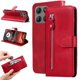 thumbnail image 1 of Funda tipo cartera para Motorola Moto G15 con bolsillo con cremallera y ranuras para tarjetas – Función de soporte Rojo, 1 of 5