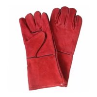 Metalfer - Guantes Descarne Soldador Rojo