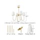 thumbnail image 4 of Candelabro Electro bp 69 cm Blanco y Dorado de 4 Brazos, 4 of 8