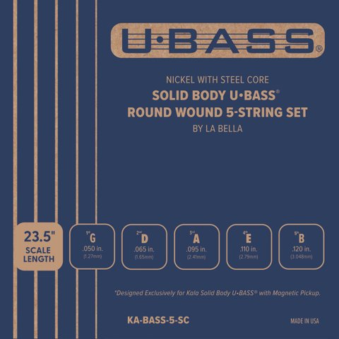 Cuerdas Para Ubass Solid Body 5-String Set Ka-Bass-5-Sc Kala
