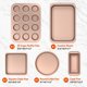 thumbnail image 2 of Juego de 5 piezas de bandejas para hornear CasaCulina antiadherente color dorado, 2 of 7