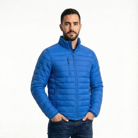 T-World - Parka Térmica Ultraliviana Hombre Light Abrigo Invierno Azulino
