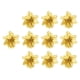 thumbnail image 3 of 10 Uds Flores Artificiales Decoración DIY Guirnalda Guirnaldas Brillo Flores De Navidad Oro, 3 of 5