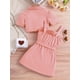 thumbnail image 2 of 2pcs Girls Fashion Solid Non Stretch Puff Sleeve Double Button Blazer & Belted Cami Dress, 2 of 3