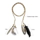 thumbnail image 5 of Diadema de plumas hippie con correas para el cabello - Tocado de plumas trenzadas con borlas y cuerda de cuero para mujer, accesorios para el cabello para festivales y carnavales., 5 of 8