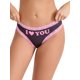 thumbnail image 1 of INSPIRE CHIC Tanga de Mujer con Encaje de Tiro Bajo G-String con Estampado de Corazones Lindo Talla Extra Grande Negro Rosa, 1 of 4