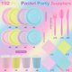 thumbnail image 2 of Kit Desechable de Vajilla Pastel 192 Piezas Kochorie, 2 of 3