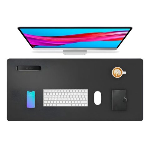 Genérica - Alfombrilla Mousepad Cuero Cubierta Escritorio 80X40 Cm