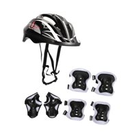 Magideal - Casco De Bicicleta Para Niños, Equipo De Bicicleta De Equilibrio, Protector Resistente Al Desgaste De Alto Rendimiento, Casco De Patinaje Sobre Ruedas Negro