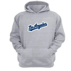 Genérico - Poleron Canguro Los Angeles Gris Claro Talla L Unisex