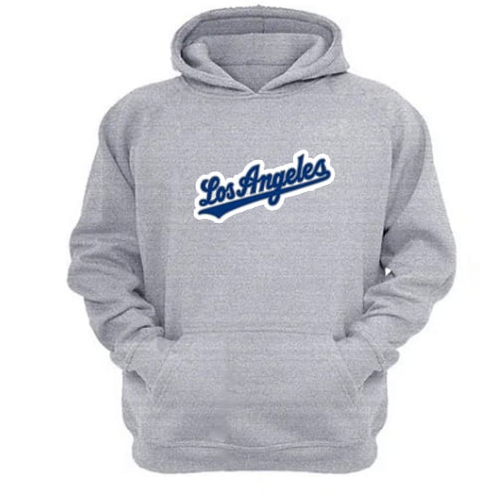 Genérico - Polerón Canguro Los Angeles Gris Claro Talla S Unisex