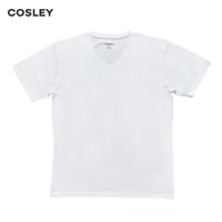 Poleras 100% Algodón Blancas Cuello V Pack 3 Cosley