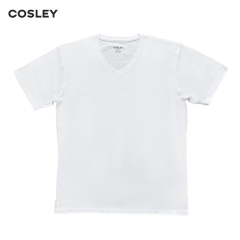 Poleras 100% Algodón Blancas Cuello V Pack 3 Cosley
