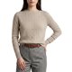 thumbnail image 2 of INSPIRE CHIC Suéter de Mujer de Punto con Cuello Redondo de Manga Larga, Dobladillo Elástico, Capa Base para Otoño e Invierno, Top Casual de Punto Acanalado M Camel, 2 of 6