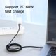 thumbnail image 4 of Baseus Cafule Type-C PD2.0 60W flash charging data line (20V 3A) 2m Gray+Black, 4 of 8