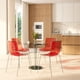 thumbnail image 2 of Silla de comedor LeisureMod transparente de acrílico rojo lucite (2), 2 of 9