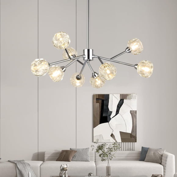 Candelabro Sputnik Weesalife 76 cm 9 luces cromo
