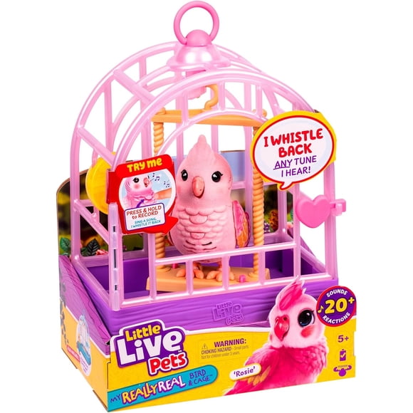 Juguete Pájaro Parlante Little Live Pets Jaula Rosie Interactivo