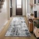 thumbnail image 1 of Rug Runner Ompaa, 2 x 6 pies, gris, antideslizante, lavable para pasillos, 1 of 9