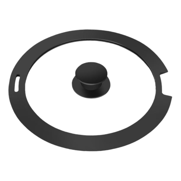 Tapa De Olla De Vidrio, Pieza De Utensilios De Cocina, Cubierta De Sartén Para Sartenes, Ollas, Wok, Color Negro L