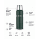 thumbnail image 2 of TERMO LIQUIDO ACERO INOX KING 470ML MATT GREEN, 2 of 4