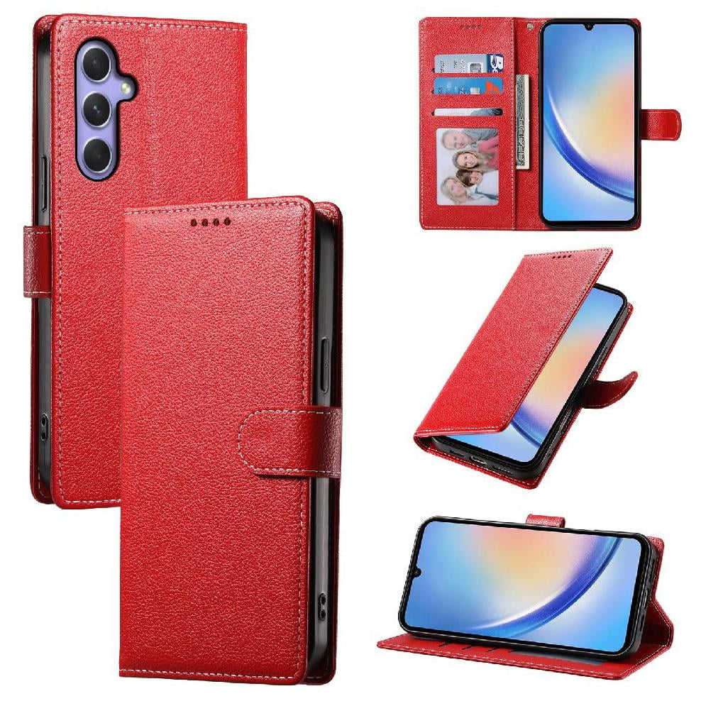 Funda Para Foxdock Samsung Galaxy A54 5g– Cuero Premium, 3 Ranuras Para Tarjetas, Protección Contra Impactos
