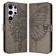 thumbnail image 2 of Funda Cartera Mariposa Para Samsung Galaxy S25 Ultra Con Soporte Y Ranuras Para Tarjetas Gris, 2 of 5