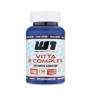 Winkler Nutrition - Complejo B B1-B2-B3-B5-B6-B7(Biotina)-B9-B12 120 Cápsulas 4 Meses