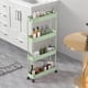 thumbnail image 1 of Carrito de almacenamiento delgado de 4 niveles, organizador de baño, utilidad rodante, estantería móvil deslizante para oficina, cocina, 1 of 3