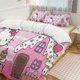 thumbnail image 3 of Hello Kitty Dessert House Bedding Set for Girls Kids Teen Tween Ultra Soft Microfiber Comforter Set Twin Size with 3-Pieces Comforters Bed Sets Bedroom Decor Bed Sheets, 3 of 5