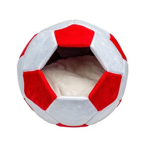 Ioensy - Cama Para Mascotas Con Forma De Fútbol Calienta Casa Para Mascotas Para Suministros De Interior Al Aire Libre Rojo Pequeño