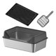 thumbnail image 5 of Bandeja De Arena Para Gatos De Acero Inoxidable Con Parte Superior Abierta Para La Oficina, El Hogar Y El Camping, Color Negro Alto, 5 of 5