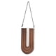 thumbnail image 2 of Jarrón Colgante De Madera Para Pared, Soporte Para Plantas, Jarrón De Tubo De Vidrio Para Interior, Ligero, Marrón, 2 of 3
