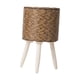 thumbnail image 5 of Maceta Tejida Con Patas De Madera Para Patio, Bar, Color Marrón, 5 of 5