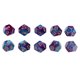 thumbnail image 3 of Dados De Poliedro De Varios Lados D12 Para D&D TRPG Juego De Mesa Morado + Azul, 3 of 5
